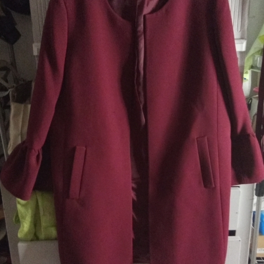 Jones Studio Rich Burgundy Cape Coat